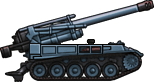 Sideview of AMX Mk F3 155mm
